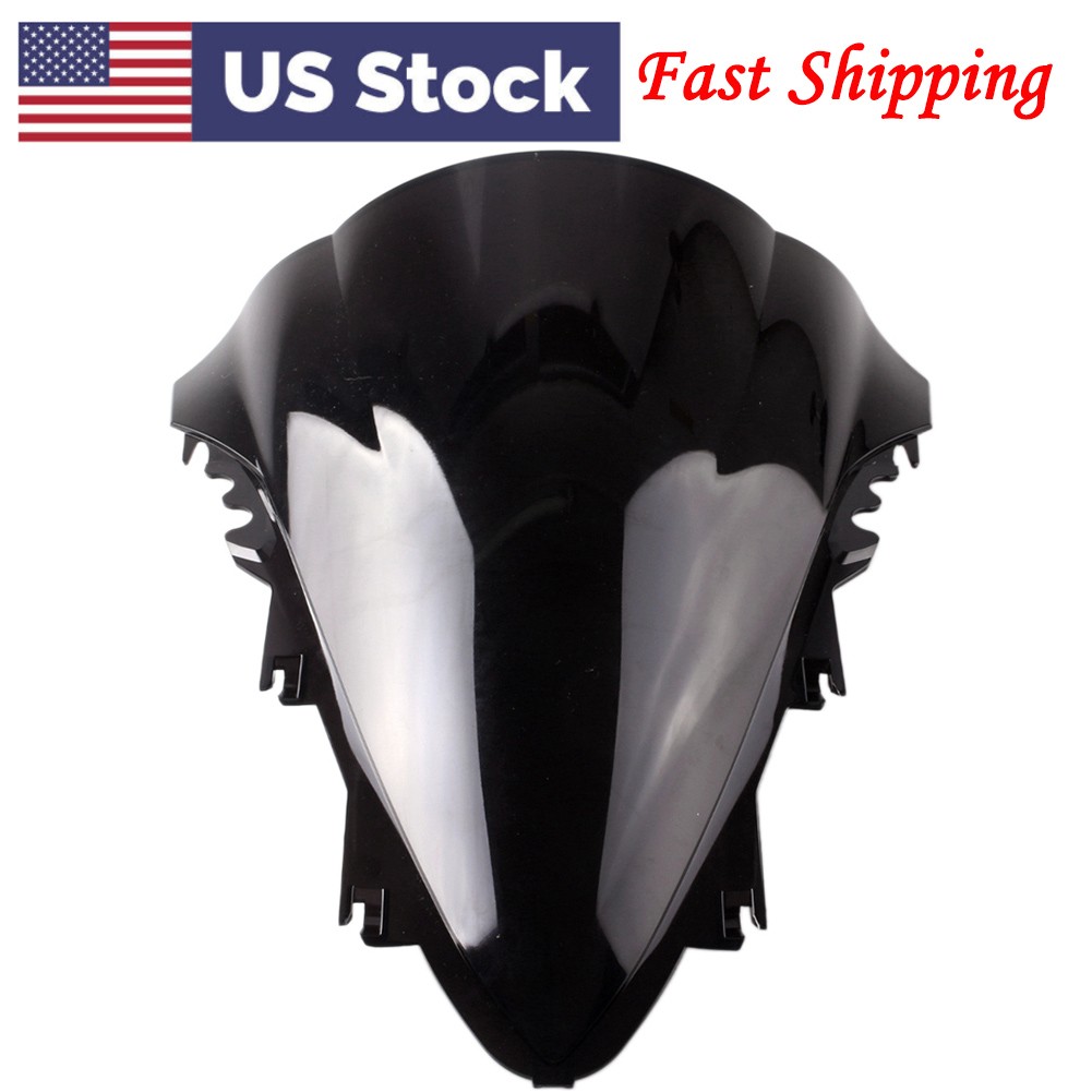 Motorcycle Double Bubble Windshield Windscreen For Yamaha YZF R1 2007 2008 US