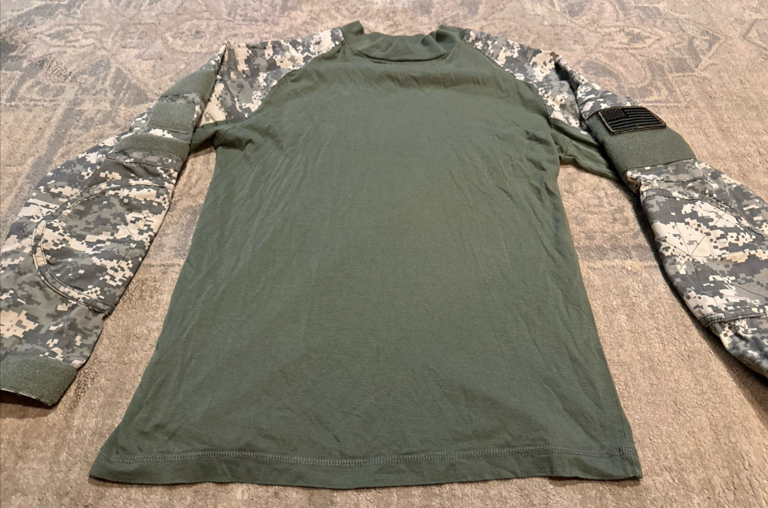 Rothco Mens Green Digital Combat Shirt Size SMALL Regular Marpat Camo