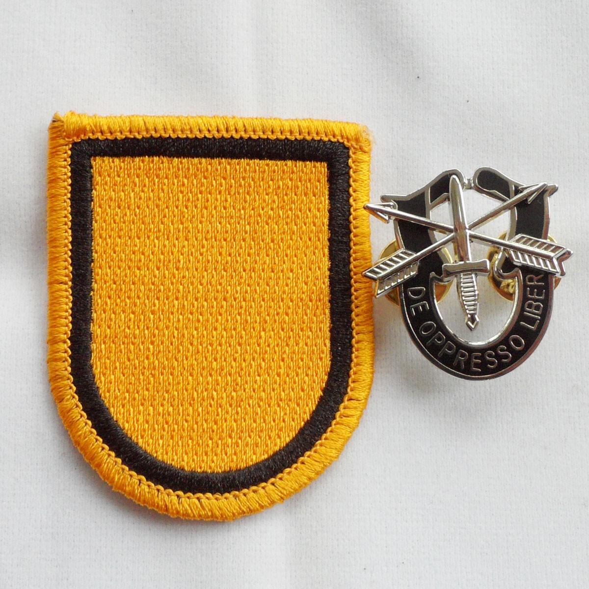 US Army Special Forces Cap Badge Pin 1st Special Forces Group Beret Flash