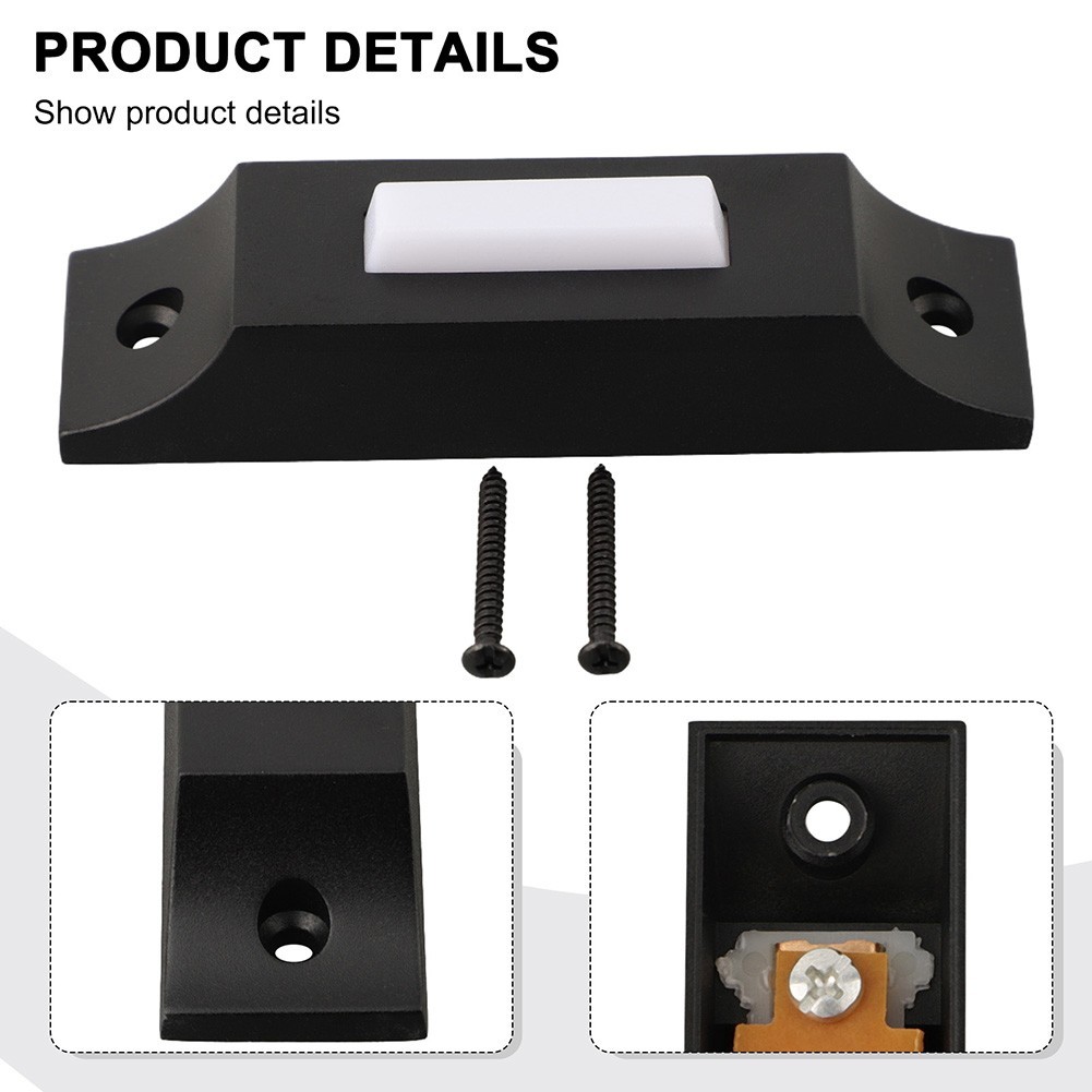 Weather Resistant Metal Doorbell Push Button Lighted Design Wall Mount