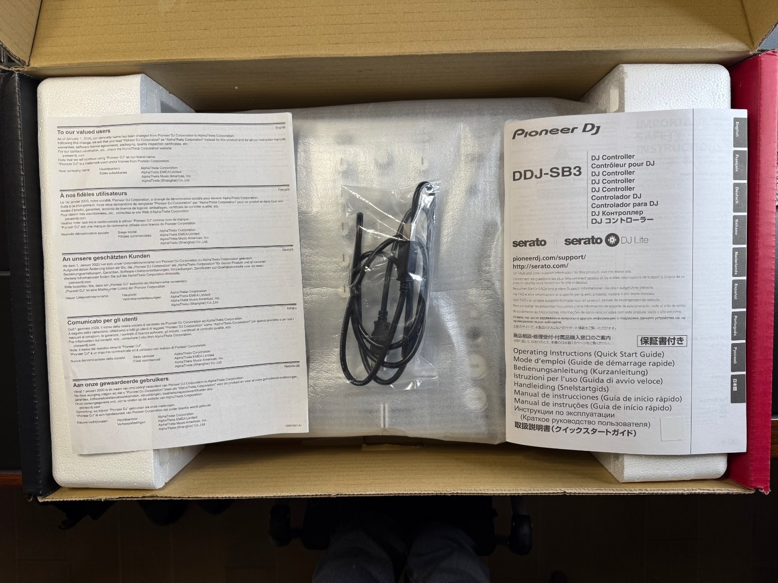 Pioneer DJ DDJ-SB3-S Silver DJ Controller for Serato DJ Lite Open Box