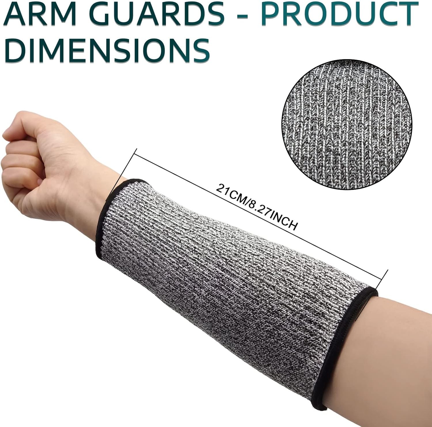 BLMHTWO 2 Pairs Forearm Sleeve, Cut Resistant Sleeves for Men and Women Arm