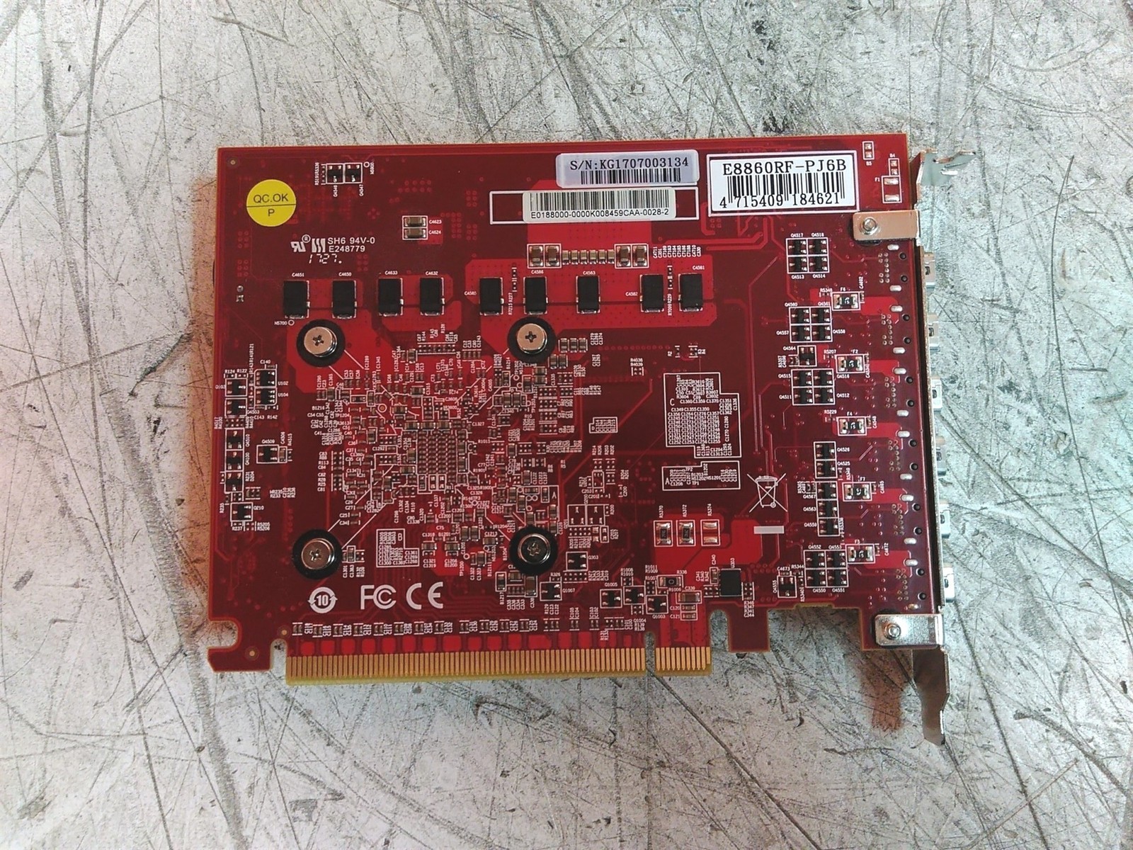AMD Embedded Radeon E8860 E8860RF 6x Mini-DisplayPort PCIe Video Card