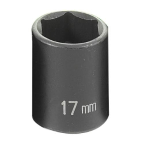 Grey Pneumatic 1017M 3/8" Drive Standard Metric Impact Socket - 17mm
