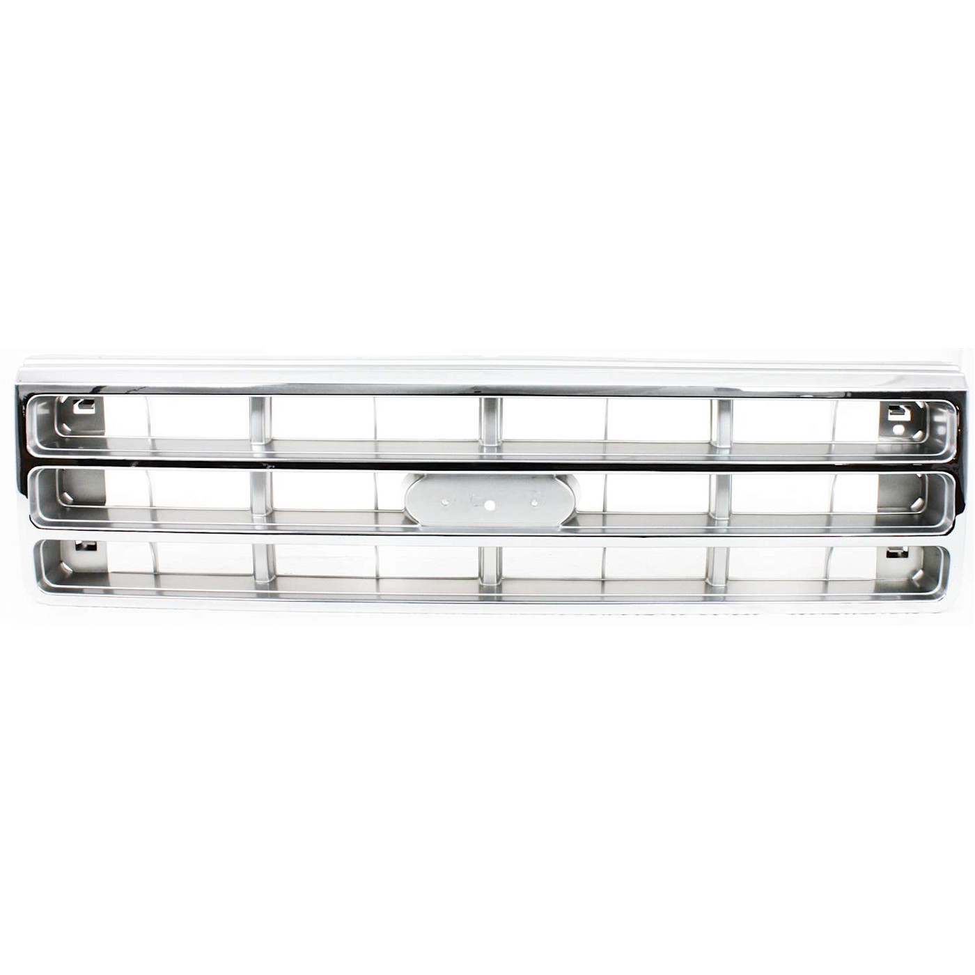 Grille Assembly For Ford F-150 F-250 F-350 Bronco 1989-1991 Chrome with Silver