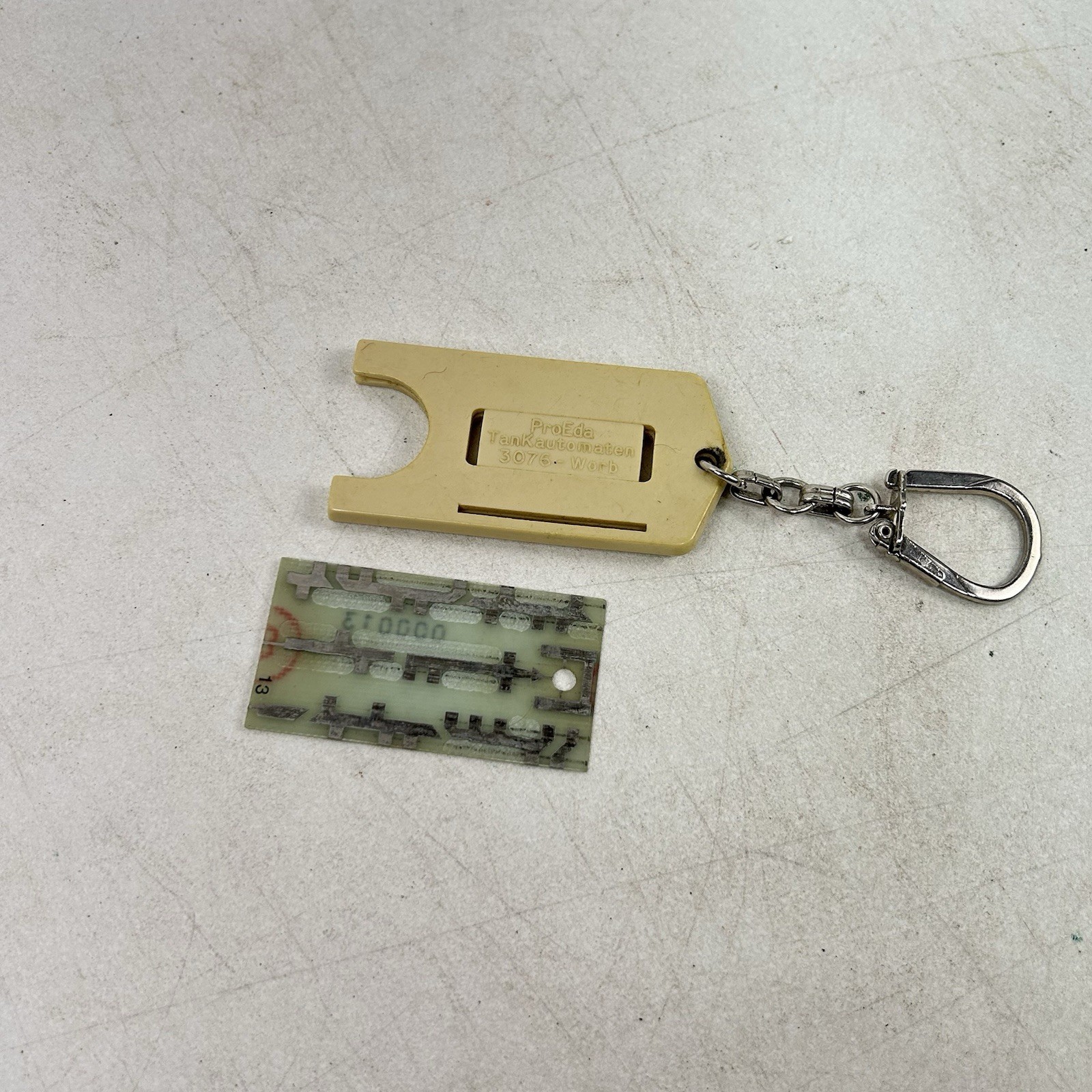 Vintage PCB key Electronic Access Key Keychain Building Office Computer Access 2