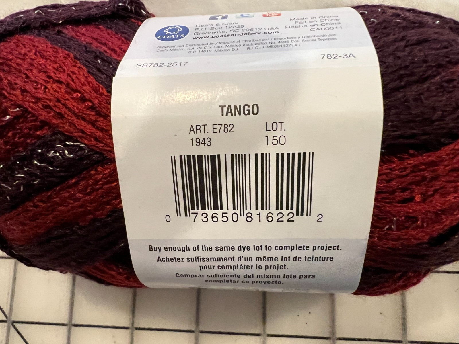 YARN RED HEART BOUTIQUE SASHAY Tango