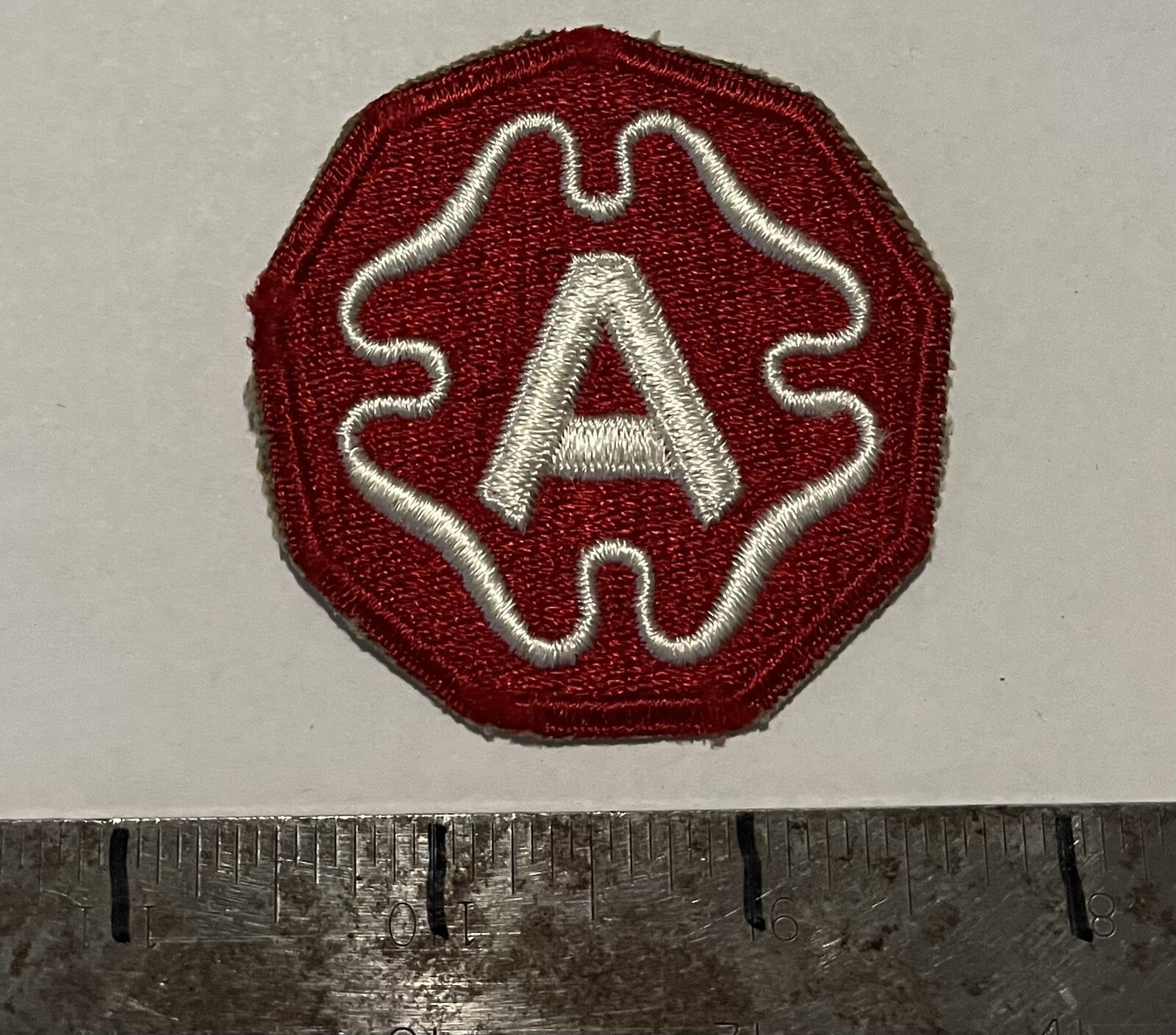 ORIGINAL MILITARY PATCH SEW ON WW2 ERA NO GLOW US ARMY NINTH 9TH ARMY
