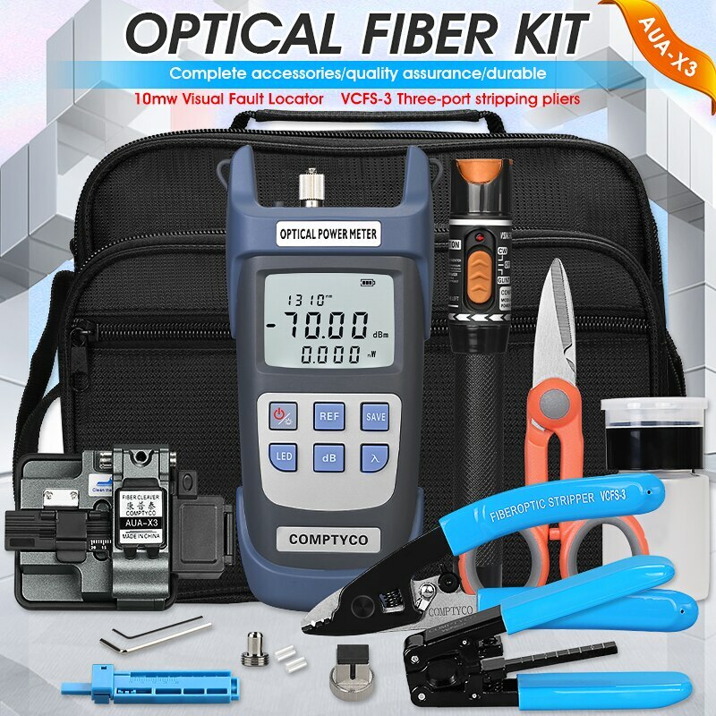 Fiber Optical Power Meter 10mW Visual Fault Locator AUA-X3 Gun Grey FTTH Tool