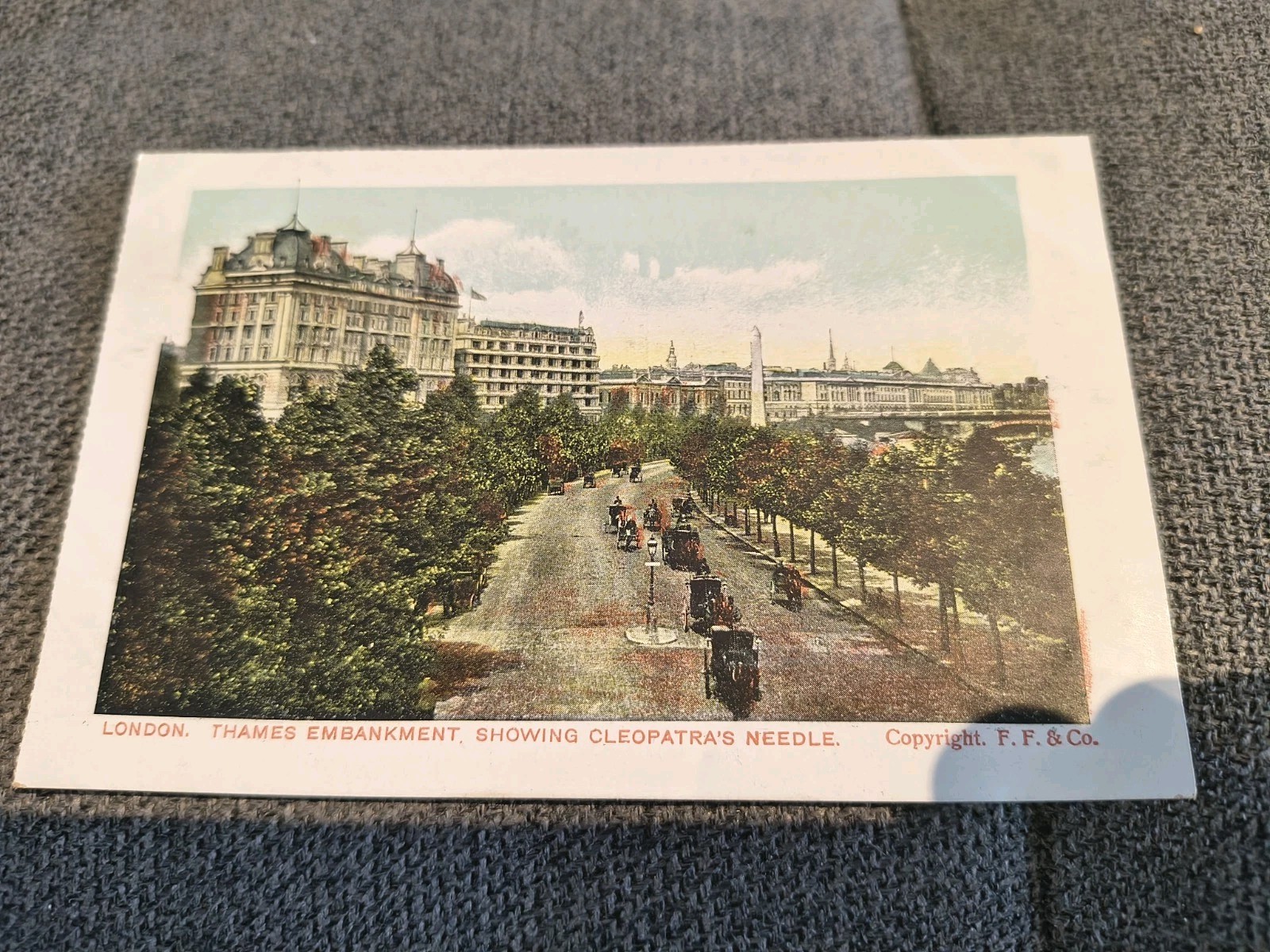 Thames Embankment Cleopatras Needle London Postcard