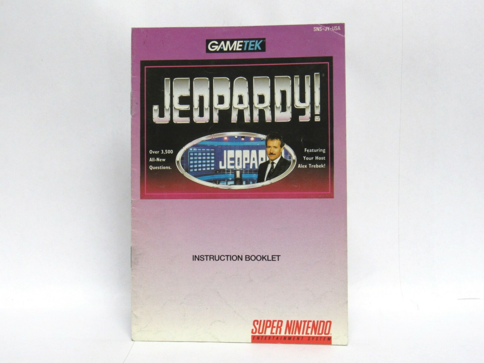 JEOPARDY Manual, no game SNES SUPER NINTENDO