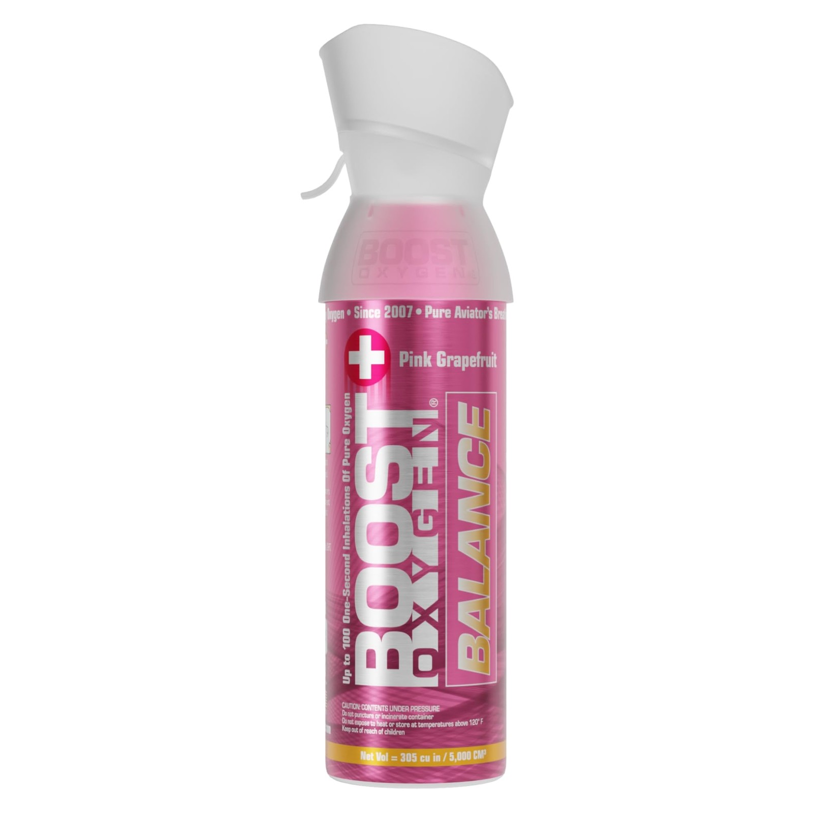 Boost Oxygen Medium Pink Grapefruit 5 Liter Canister | All-Natural Respiratory