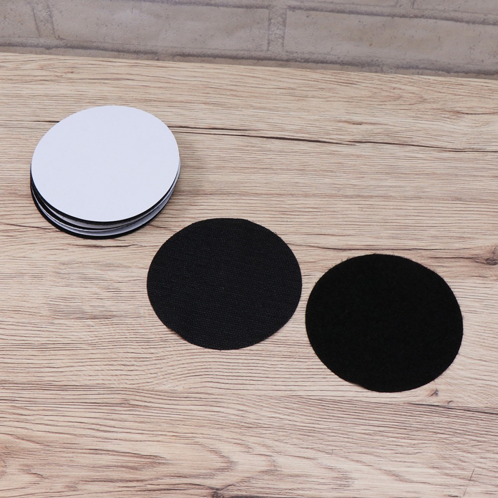 12Pcs Durable Round Hook Loop Tape Dots Self Adhesive for Mounting Black