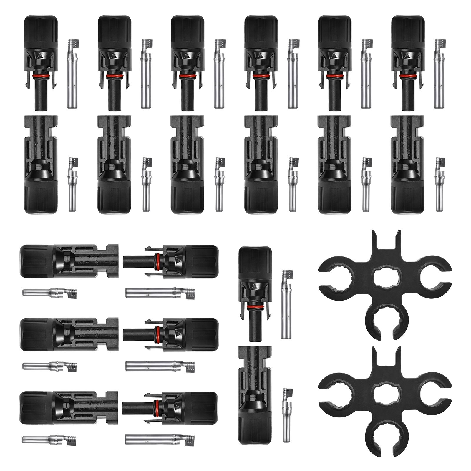 20pcs Waterproof Male Female M/F Wire Cable Connector Set For Solar Panel