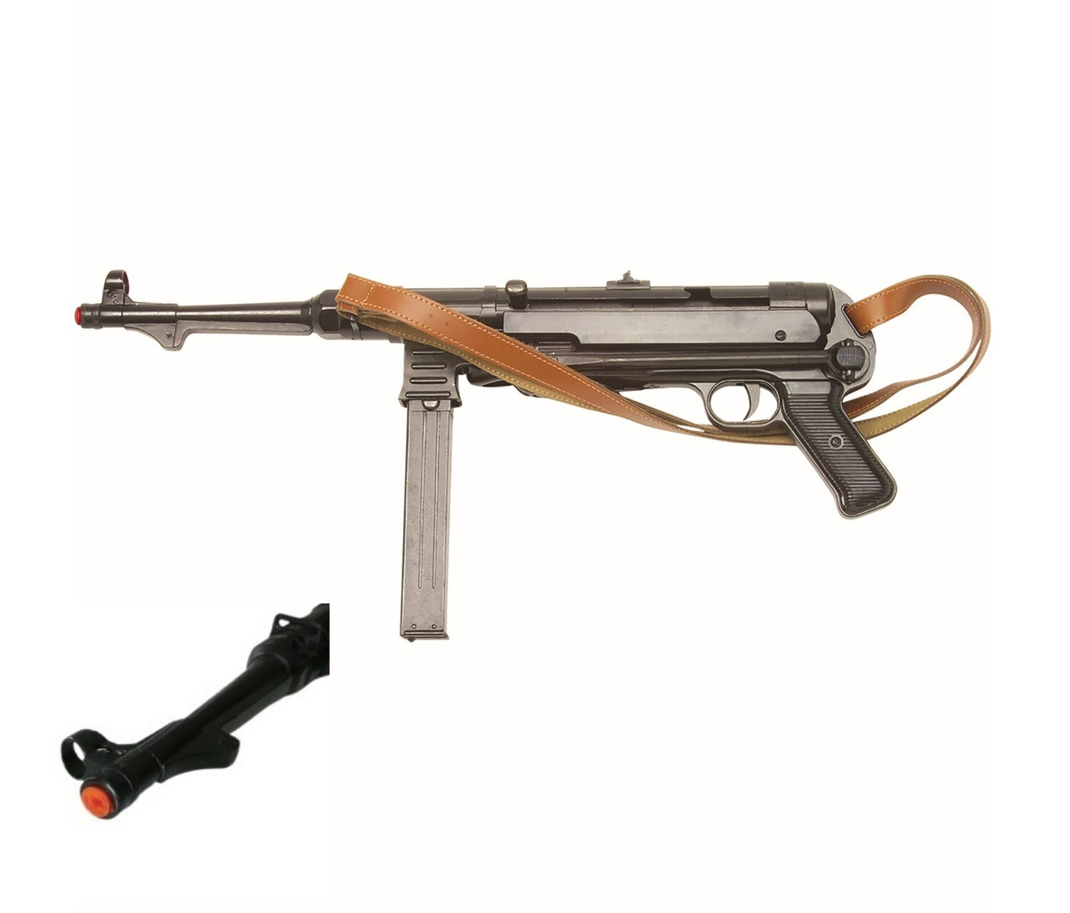 Denix WWII German MP-40 Full Size Non-Firing SMG Prop Gun Sling & Folding Stock
