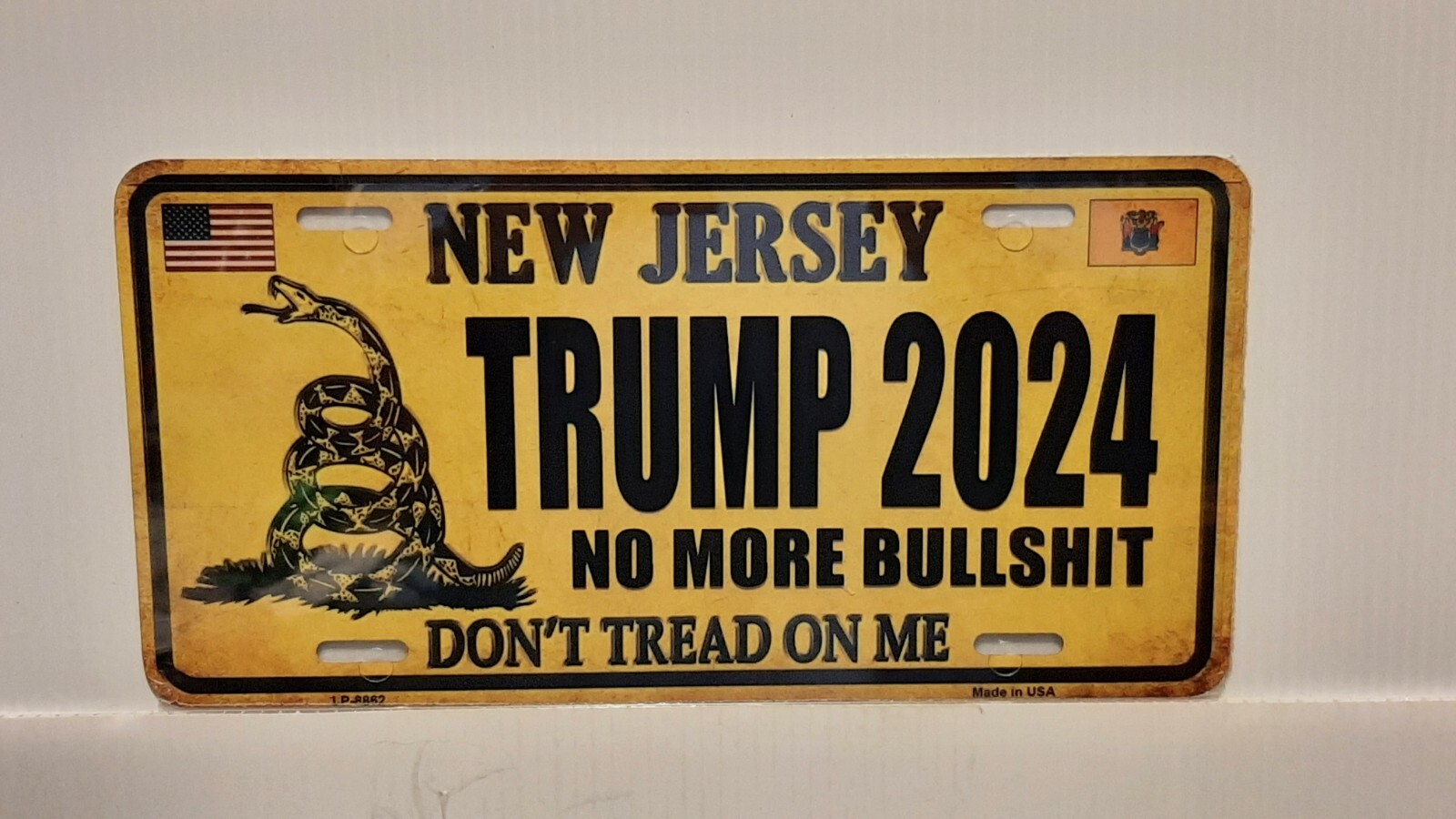 NEW JERSEY DON'T TREAD TRUMP 2024 N.M.B. METAL AUTO TAG PLATE CUSTOM  REPLICA