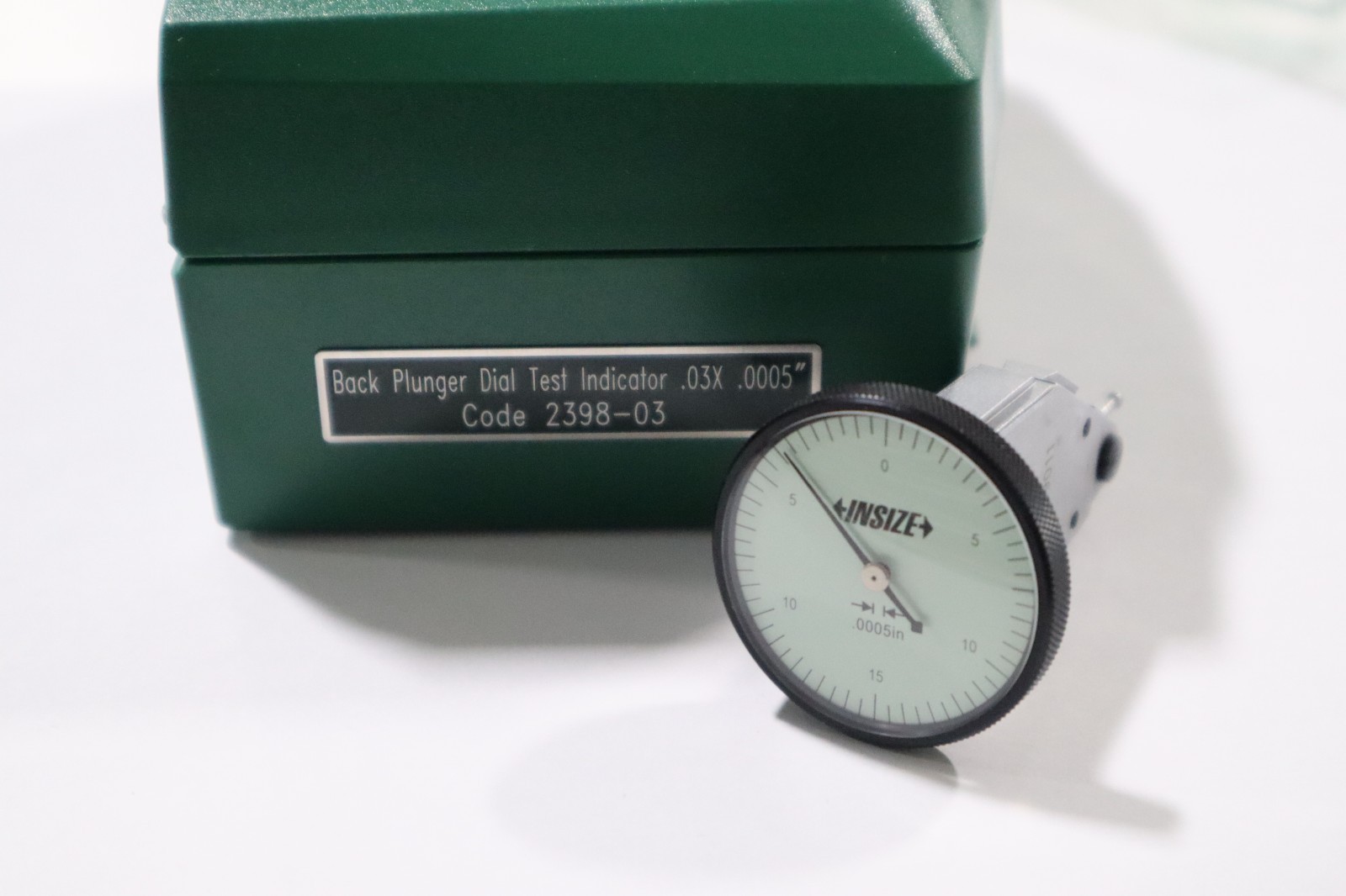 INSIZE, .03 x .0005" BACK PLUNGER DIAL TEST INDICATOR 2398-03