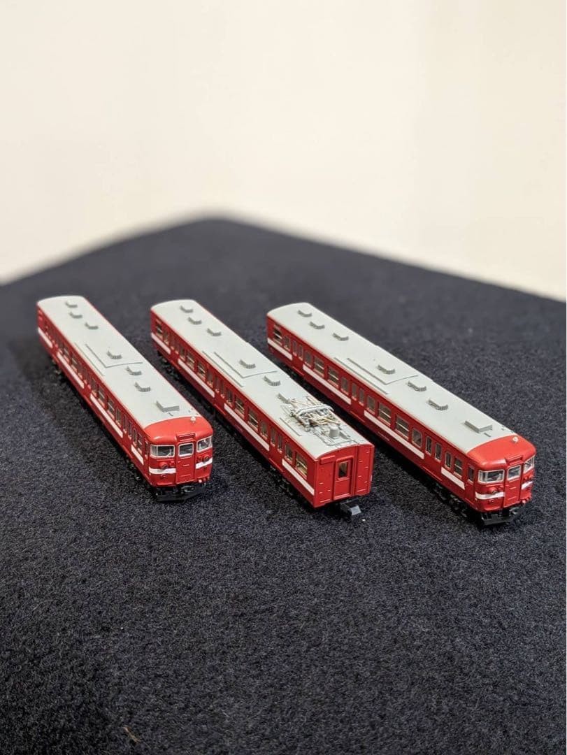 KATO N gauge red train model 3-car set