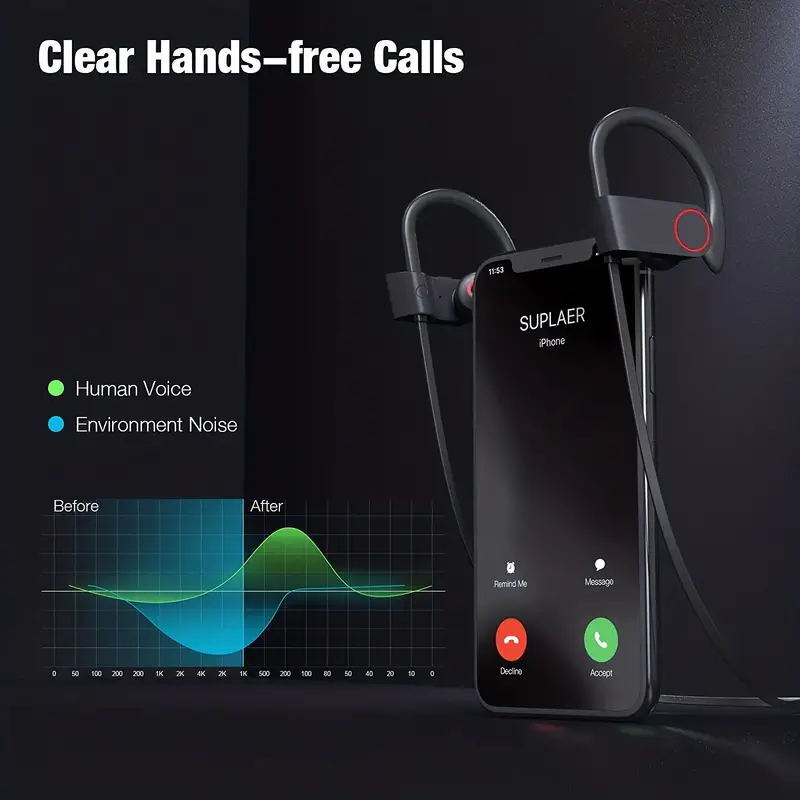 Waterproof Bluetooth 5.0 Stereo Sport Wireless Headphones in Ear Headset lot USA