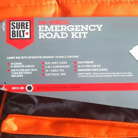 Auto emergency road side kit #65111-sb- 56 piece
