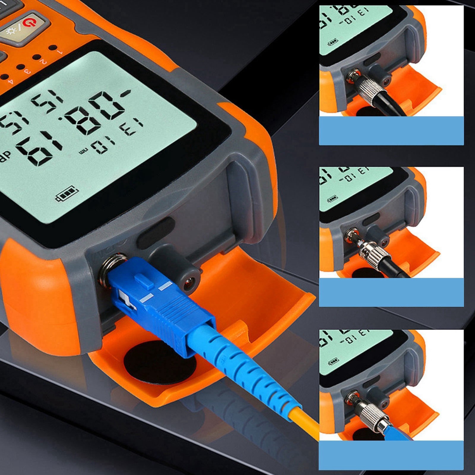 Optical Fiber Cable Tester Multimeter Tool with LED Light Optical Power Meter