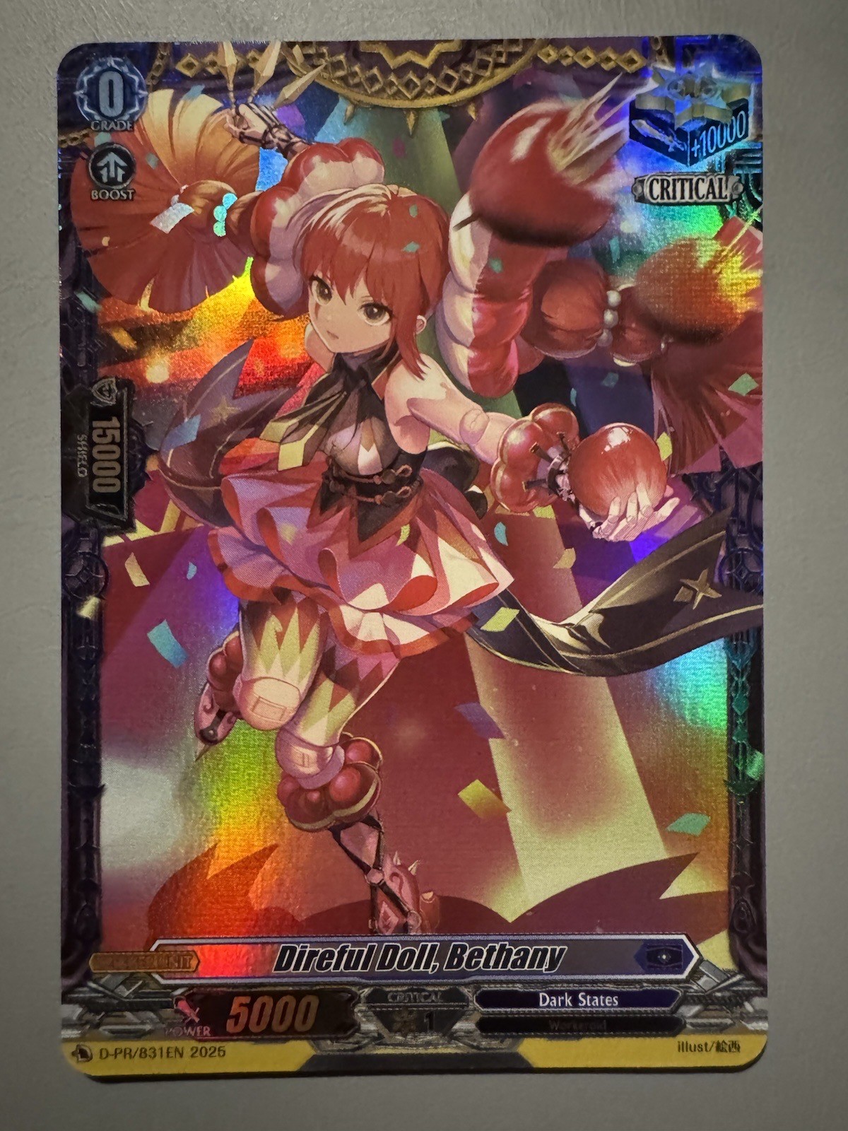 CARDFIGHT VANGUARD DIREFUL DOLL BETHANY (CRITICAL FR VERSION) D-PR/831EN
