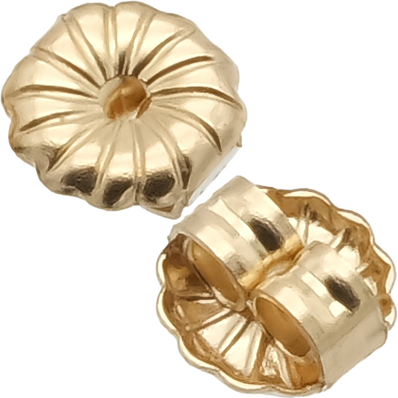 2 14K Yellow Gold Earring Backs Post Friction Parts