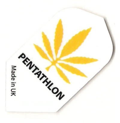 Pentathlon Gold Canabis Leaf Slim Dart Flights
