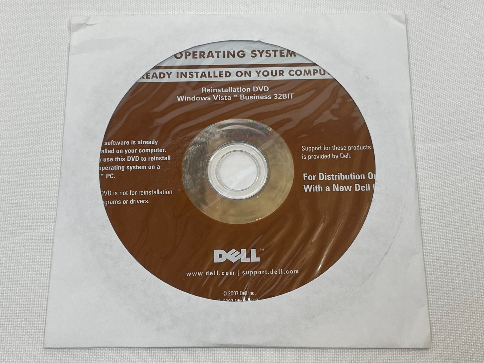 Dell Reinstallation DVD Microsoft Windows 7 Professional 32-BIT Software NEW