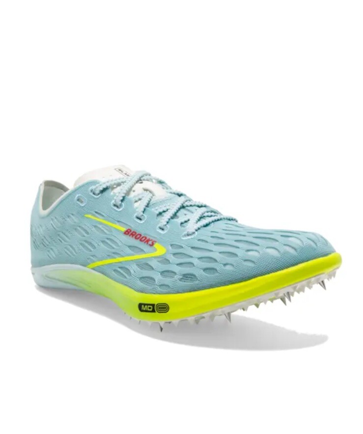Brooks ELMN8 M8 W9.5 Unisex Running Shoe Blue Glow/Nightlife/Red (1000431D467)