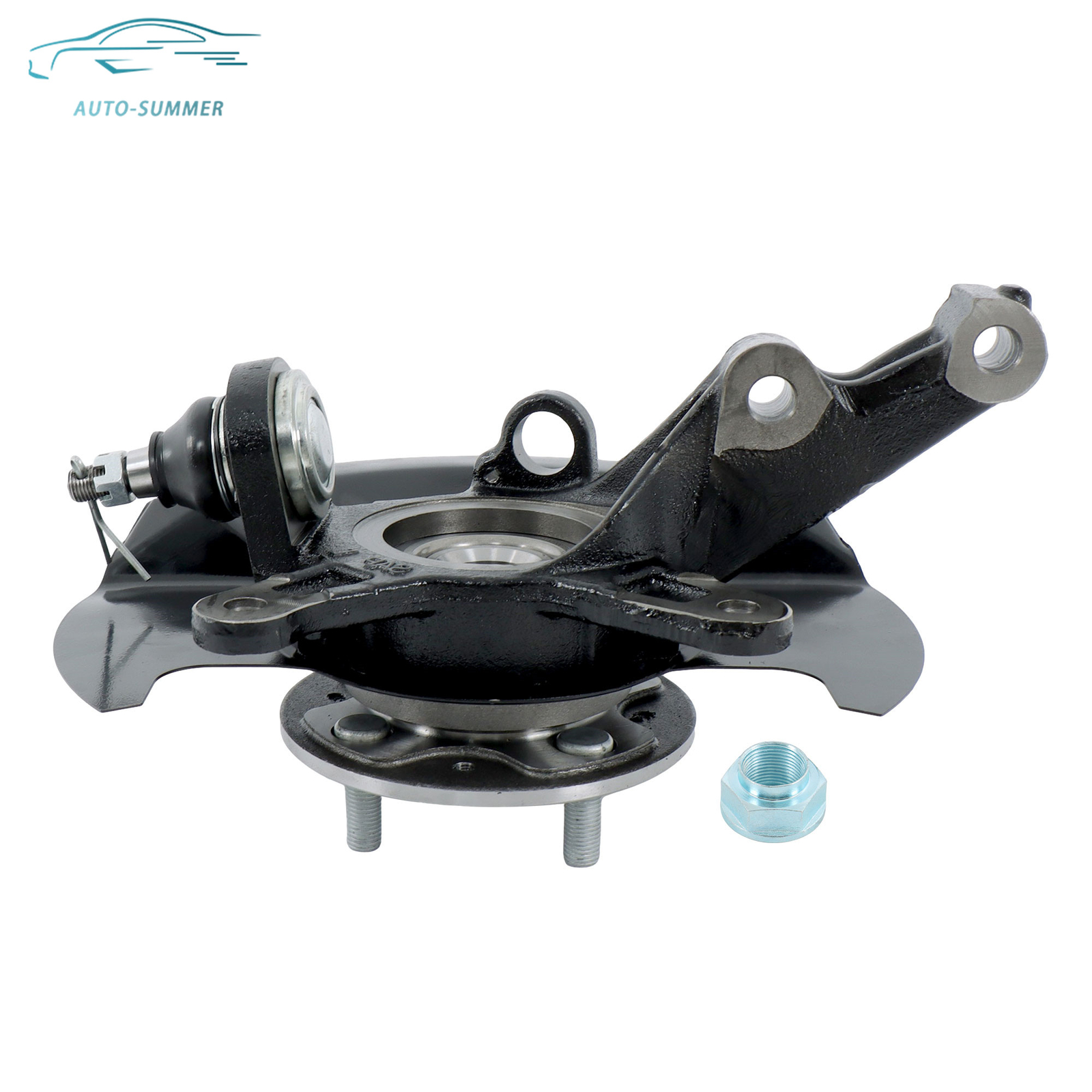 Front LH Wheel Hub & Bearing Knuckle Assembly For 2003-2005 Honda Civic 1.7L L4