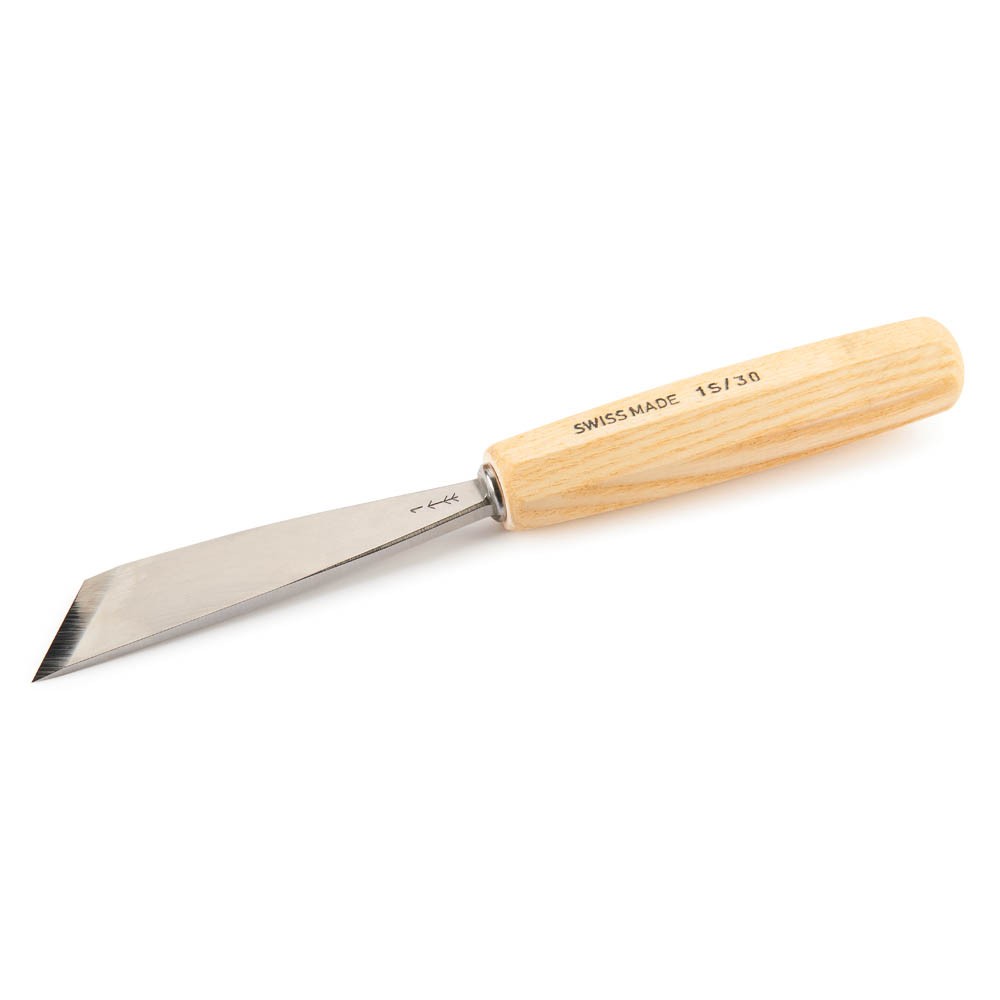 PFEIL "Swiss Made" 30mm # 1 Sweep Skew Cut Chisel - Double Bevel