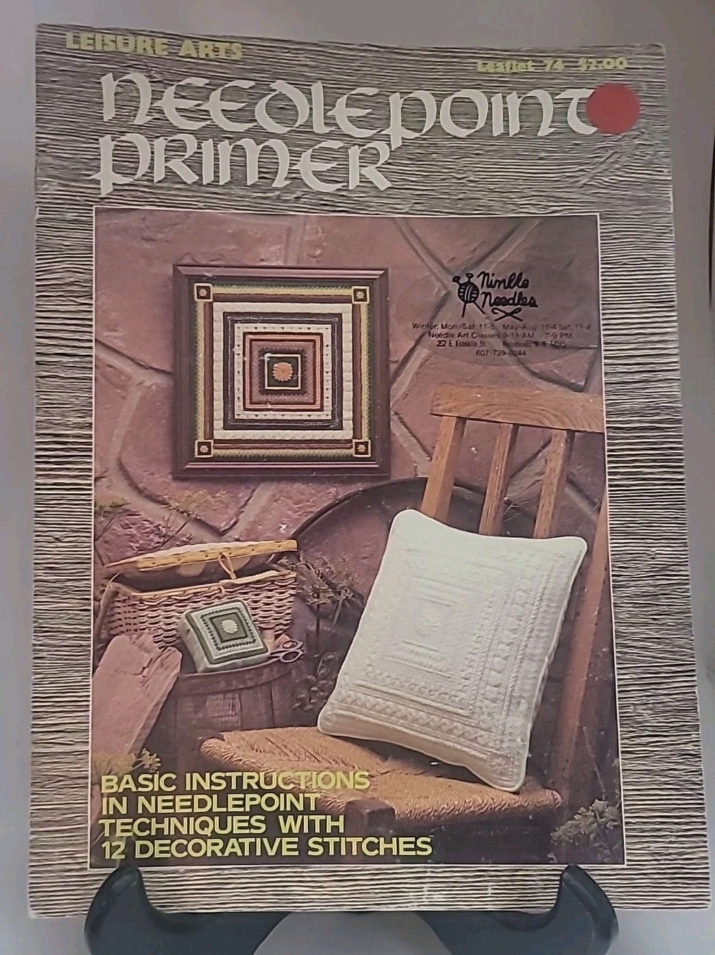 Needlepoint Primer Leisure Arts Leaflet 74 Basic Instructions 12 Decor Stitches