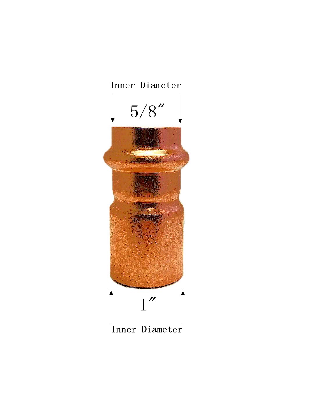 Libra Supply 1'' x 1/2'' inch Copper Press Bushing Reducer FTG x P, 5pcs