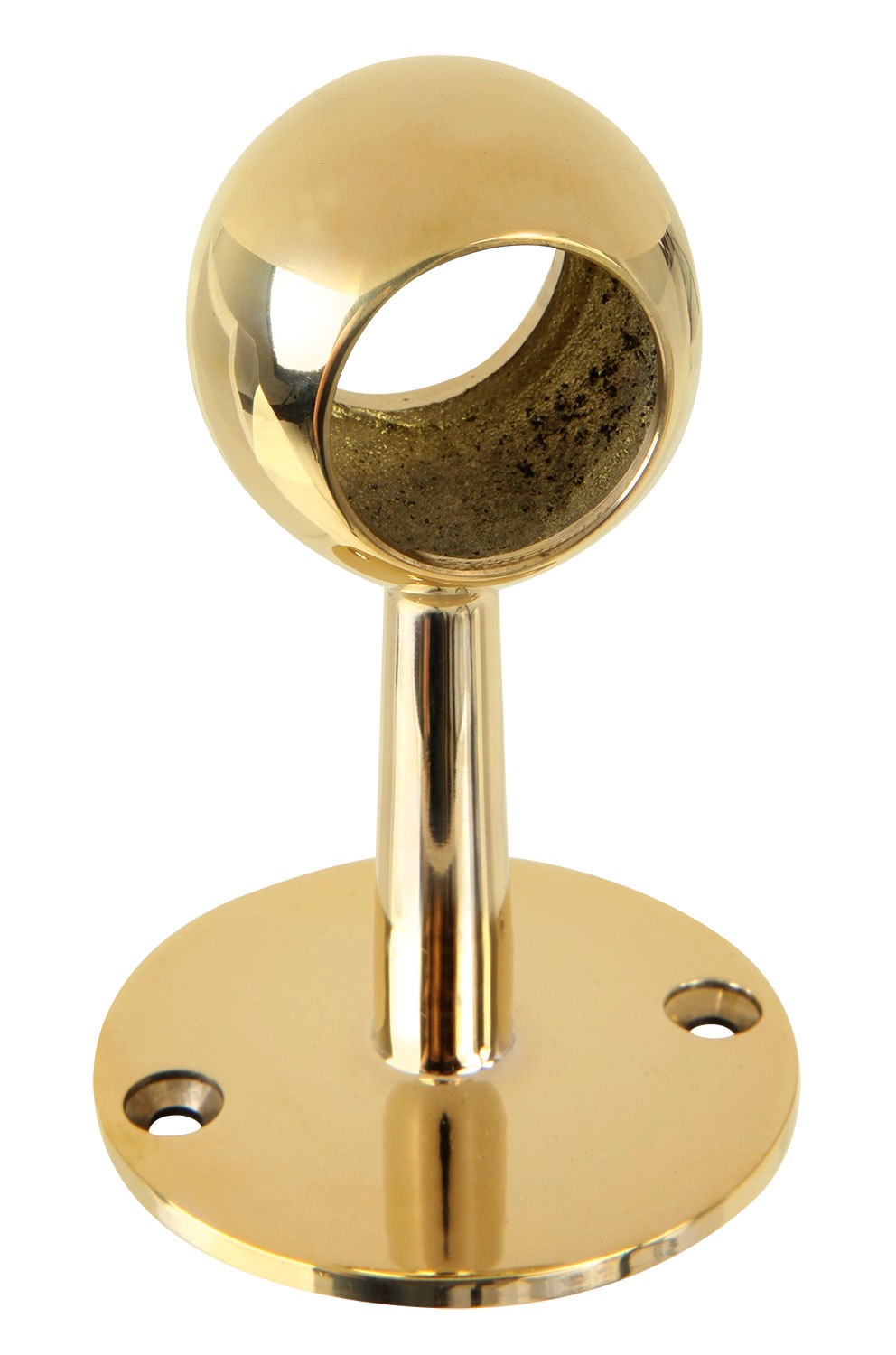 Lavi 00-332/1 Ball Center Short Post For 1" Tubing Polished Brass Finish