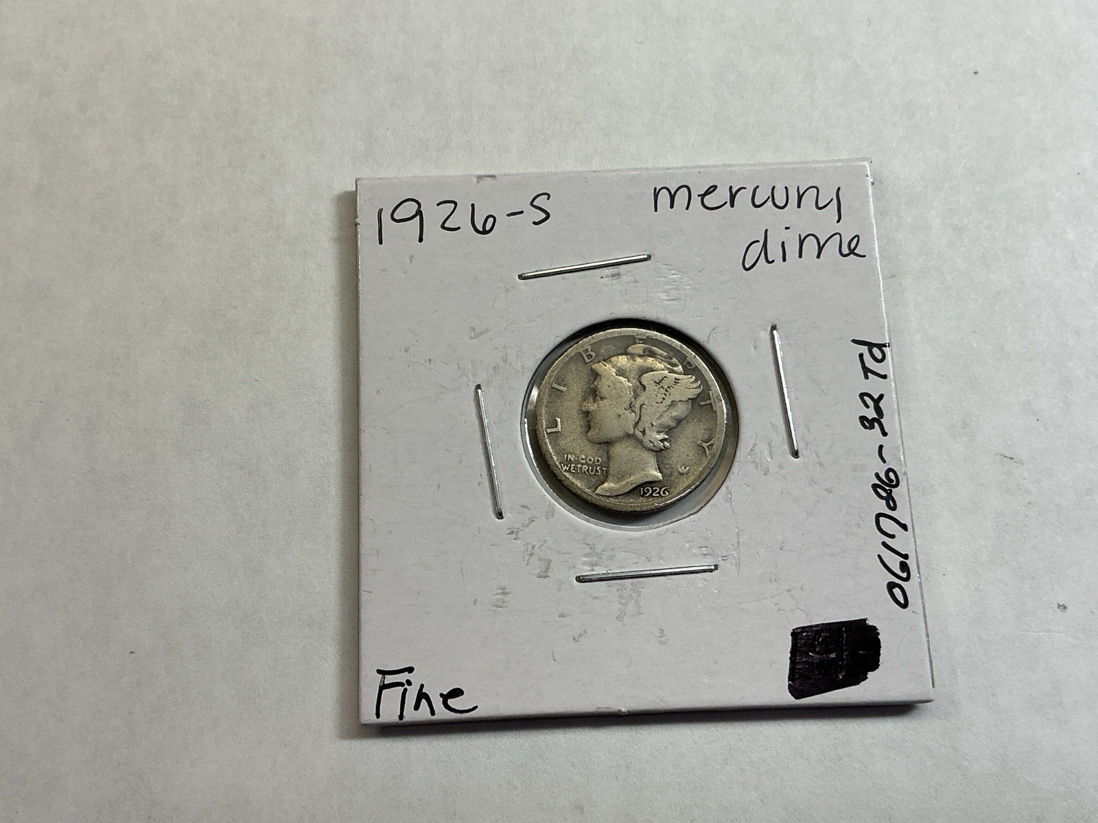 1926-S Mercury Silver Dime from San Francisco Mint in Fine Condition 061726 32td