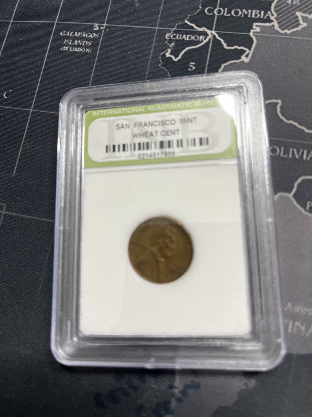San Francisco Mint Wheat Cent One Slabbed INB Certified Old Coin Slab Shell