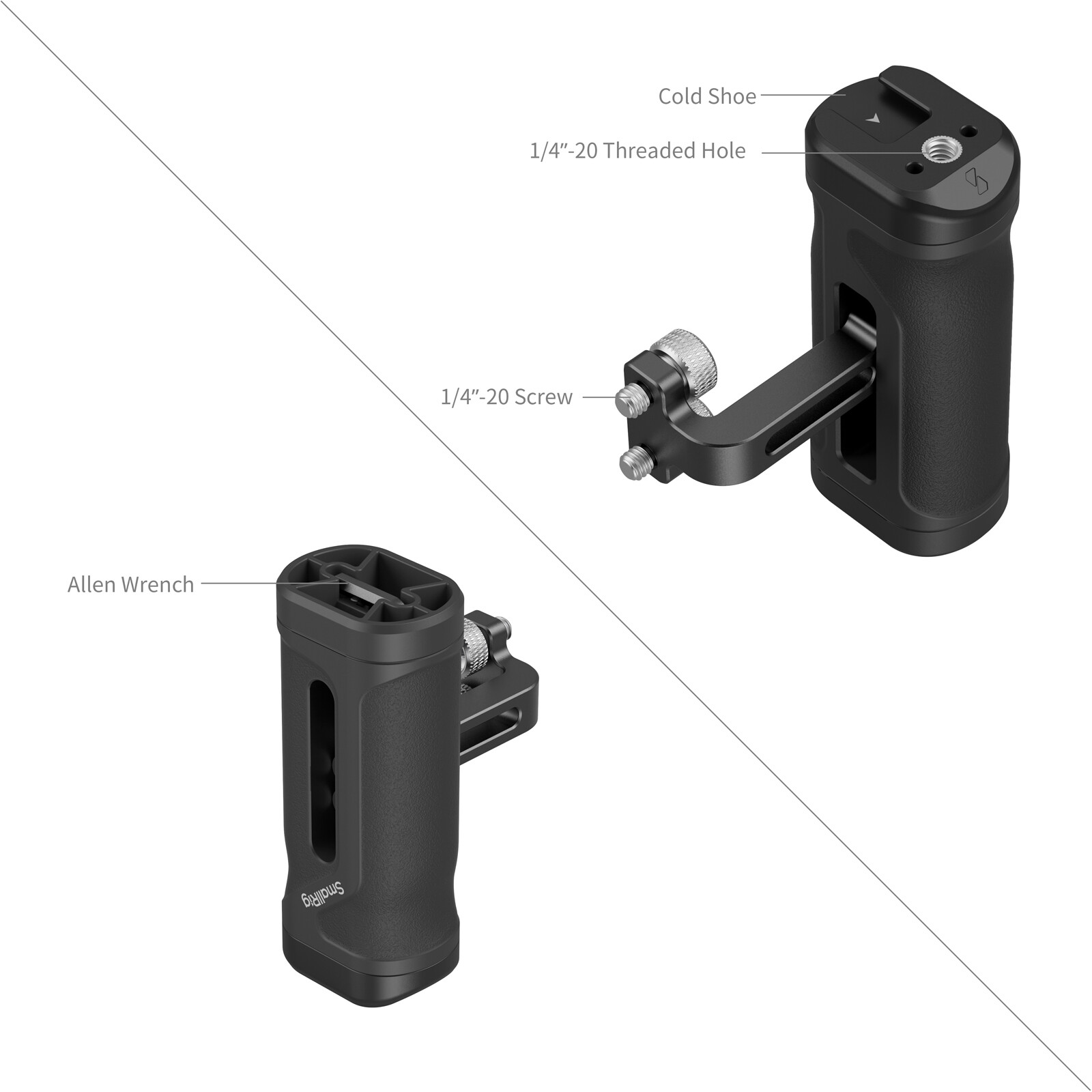 SmallRig Lightweight Mini Side Handle with Dual 1/4"-20 Screw Mount 4755