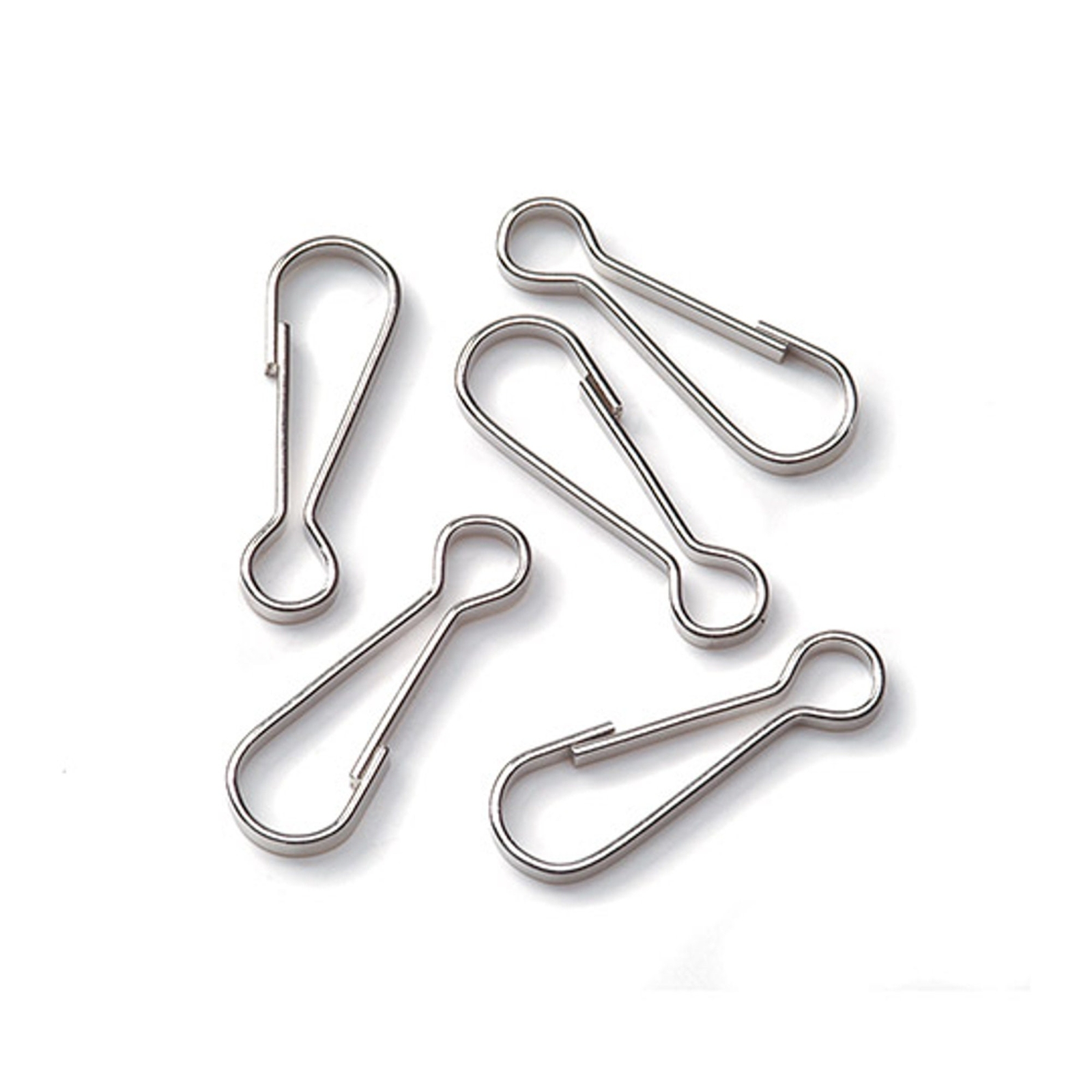 Silver Lanyards | Lanyard Hook - Nickel Plated - 23mm - 72 Pieces (dar188127)