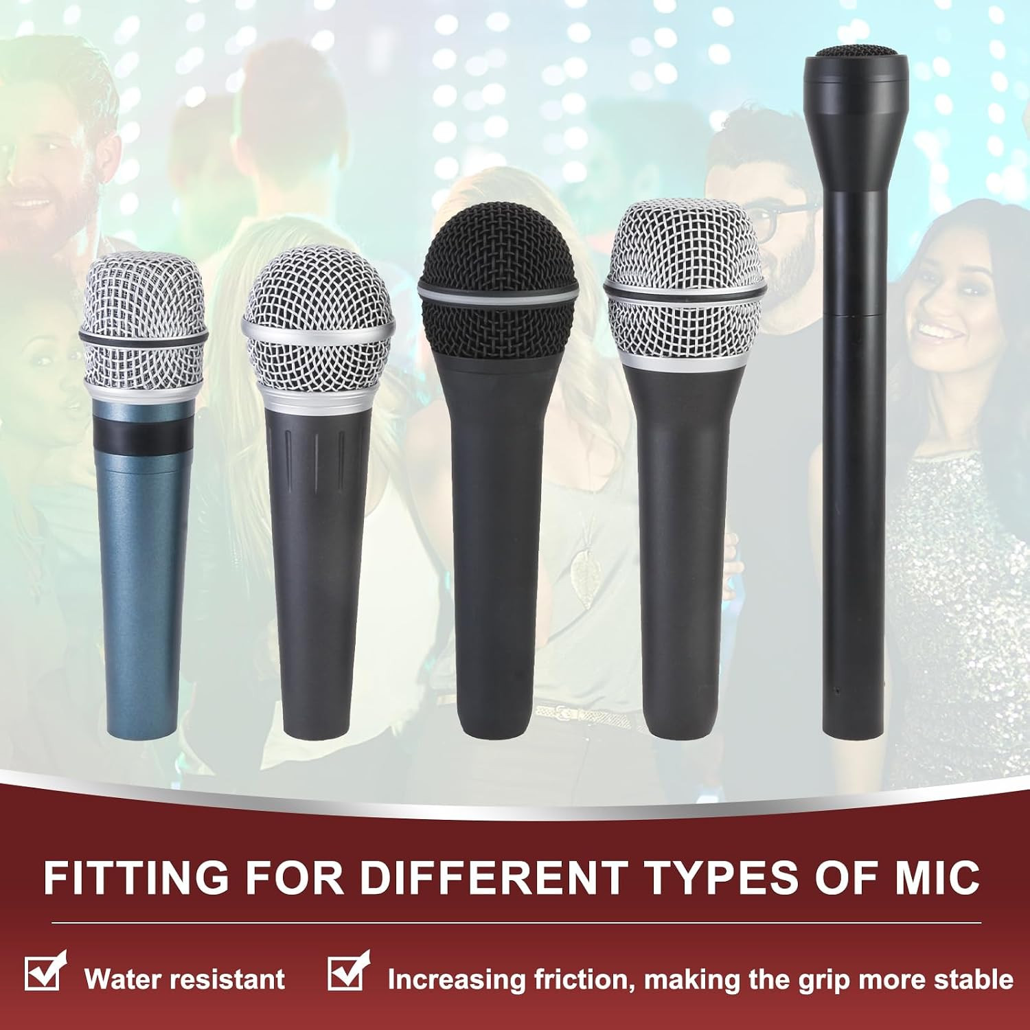 Microphone Anti-Roll Rings, Hexagonal Rubber Mic Rolling Ring - Fitting for (Wir