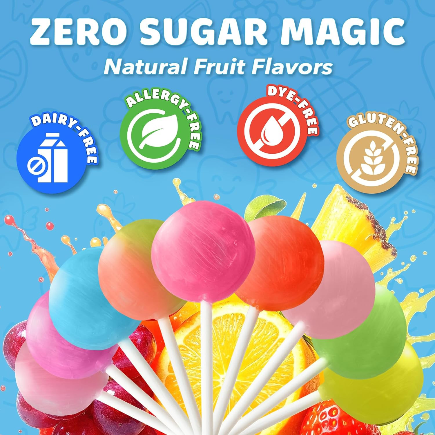 Zollipops Clean Teeth Lollipops, anti Cavity with Xylitol, Sugar Free Candy for