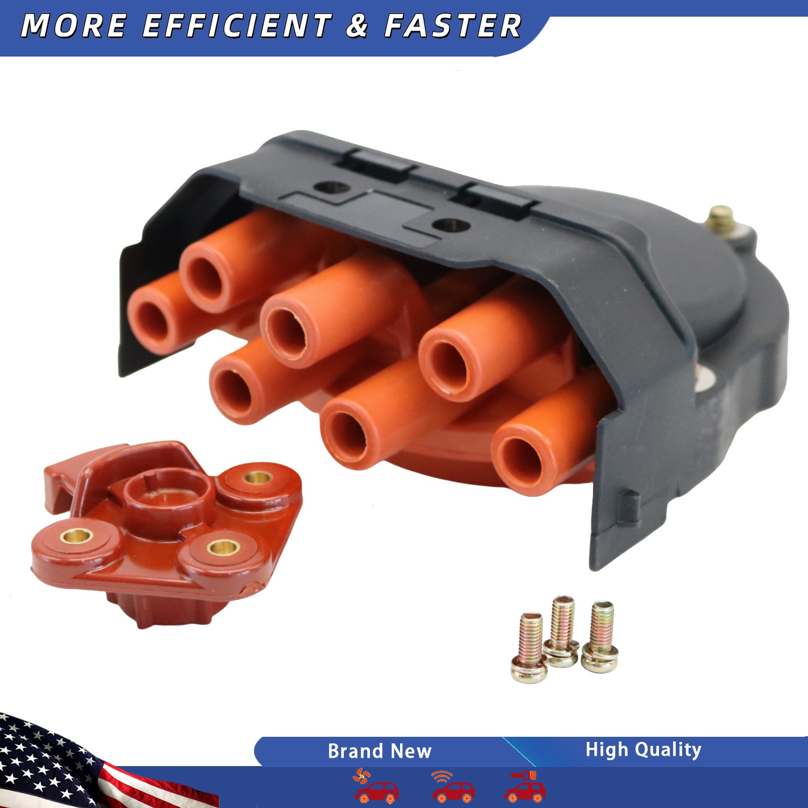 Fits BMW E23 E24 E28 E30 E31 E32 Distributor Cap&Rotor 12111725070 12111734110