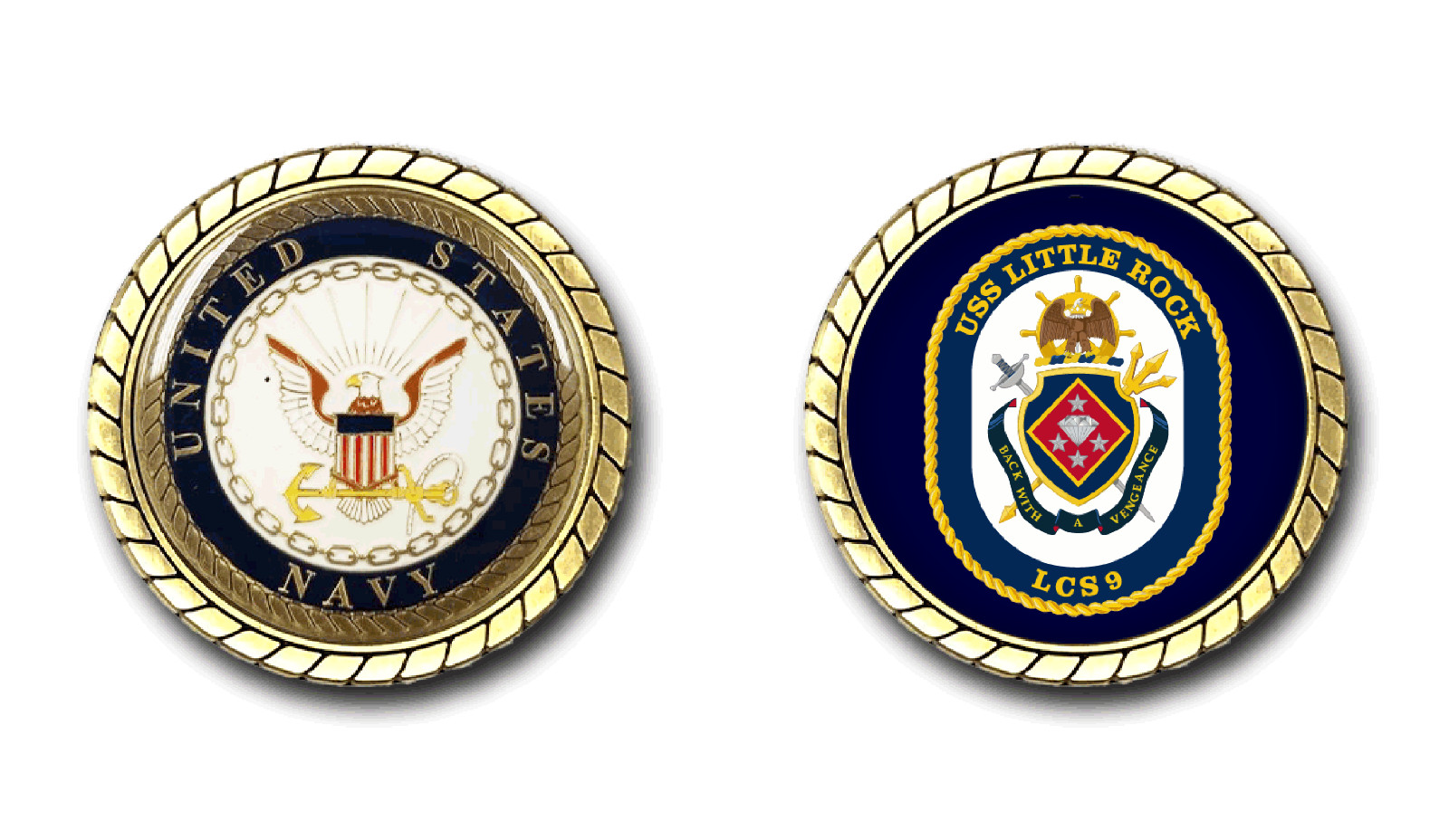 USS Little Rock LCS-9 Crest Challenge Coin