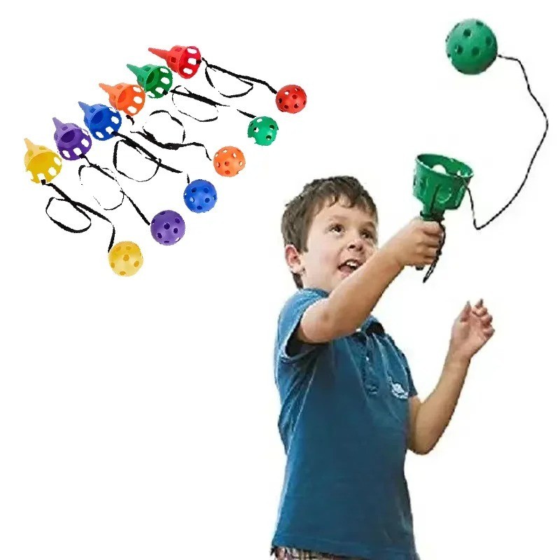Kids Throw & Catch Ball Game Hand Eye Coordination Outdoor Sports Toy