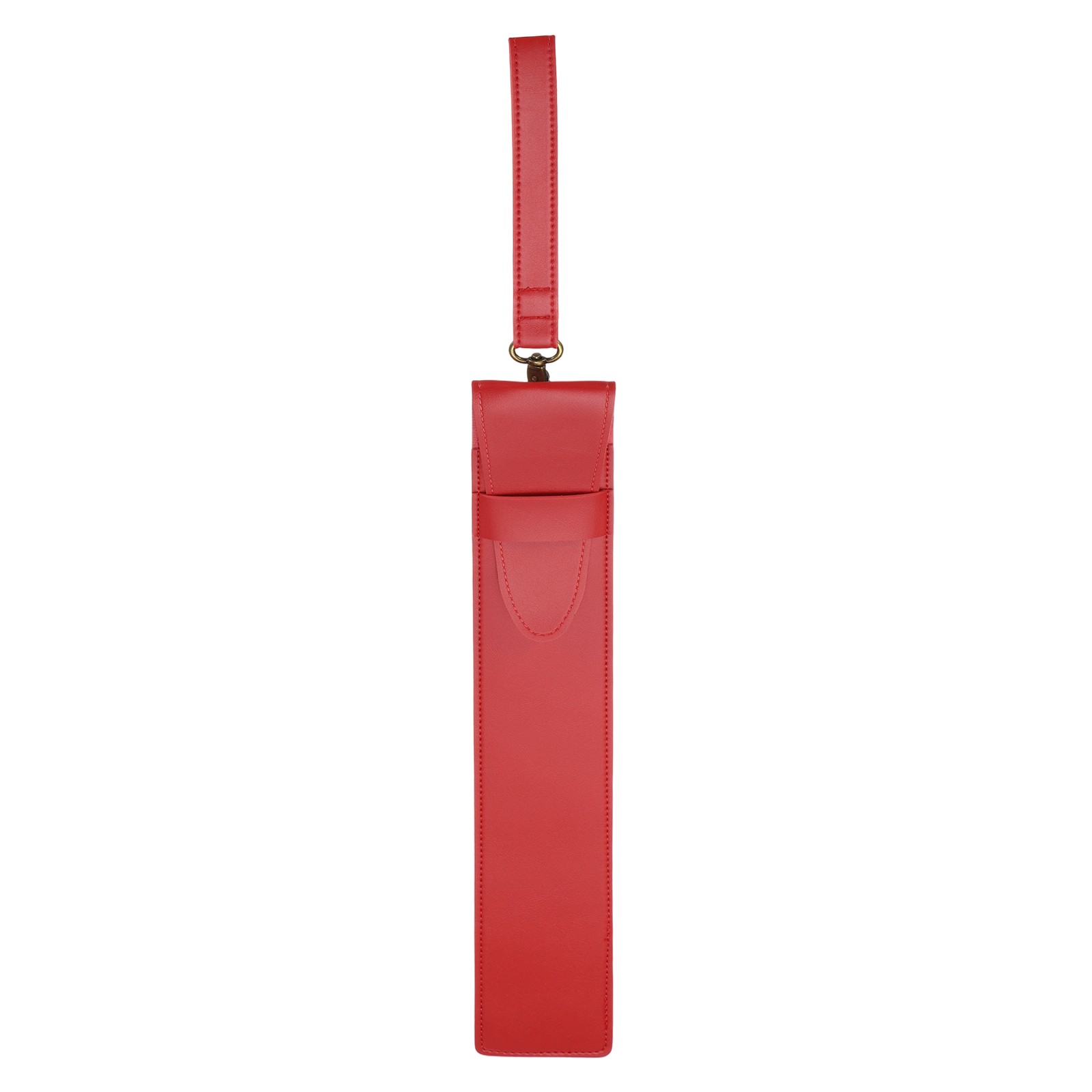 Drum Stick Bag, Portable PU Leather Drumstick Holders Case with Snap, Red