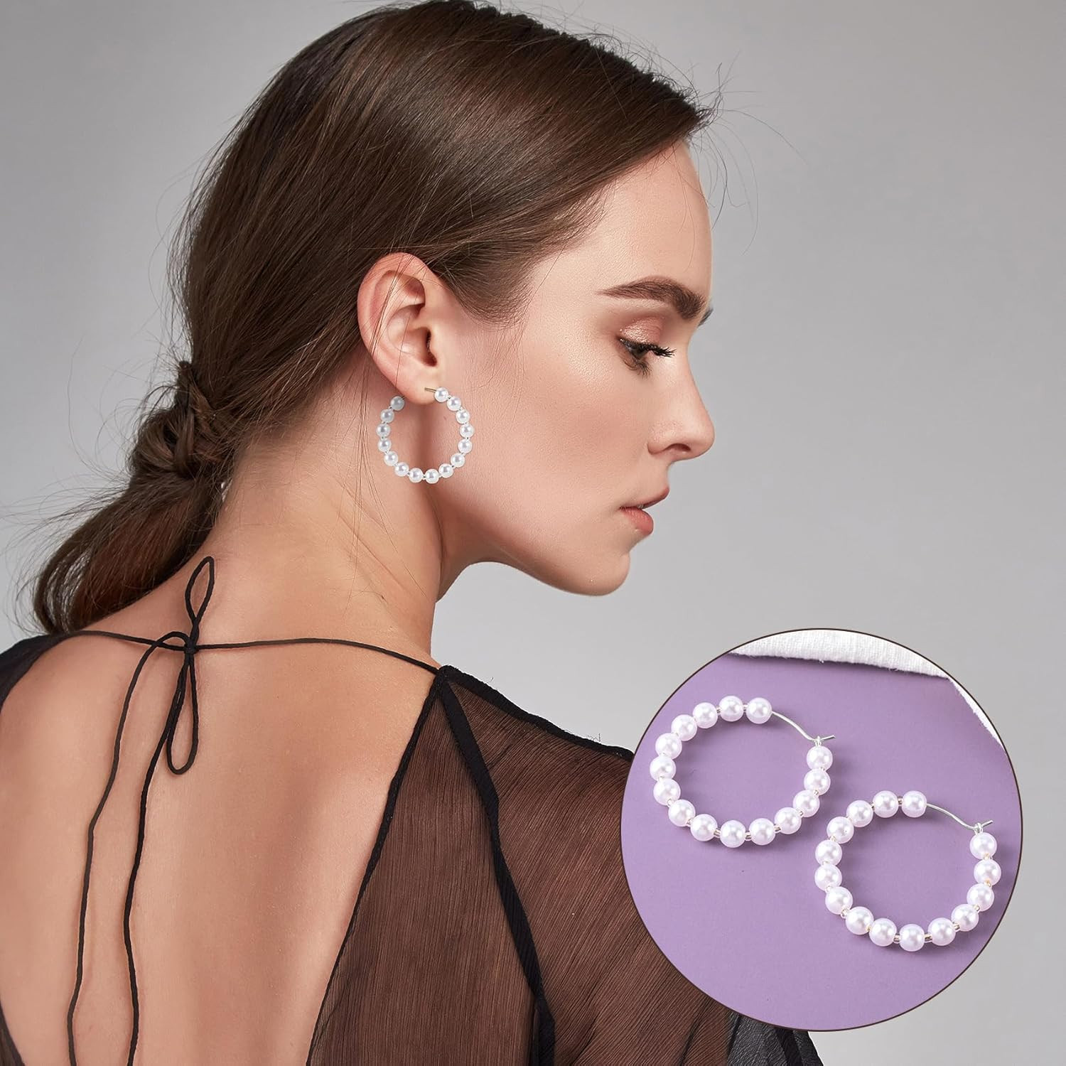 120PCS Earring Hoops, Beading, 4 Sizes, Silver Plated, Open, Round, for DIY Jewe
