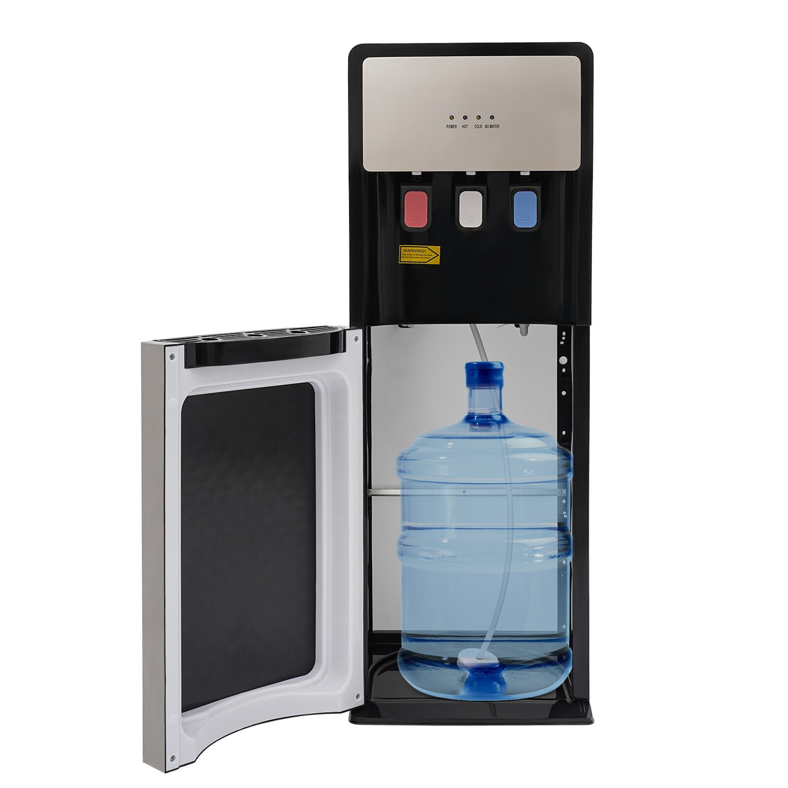 Bottom Loading Water Cooler Water Dispenser 3 Temperature Settings Silver Grey