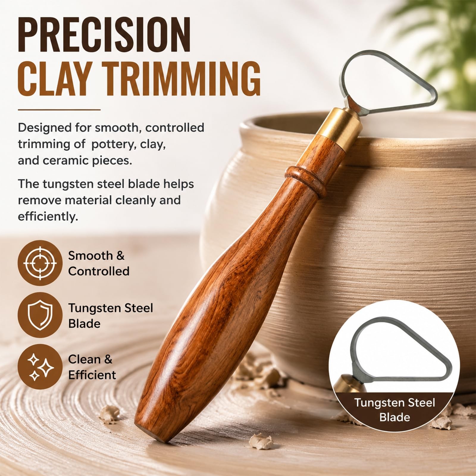 Pottery Trimming Tool, Pottery Carving Tools, Clay Sculpting Tool
