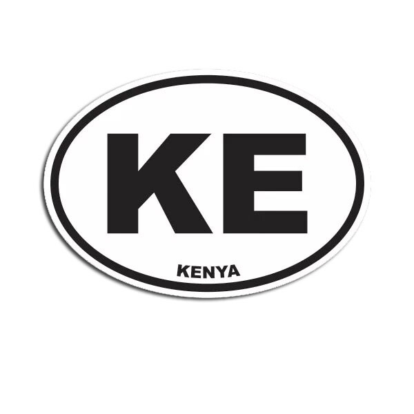 Kenya Oval Sticker