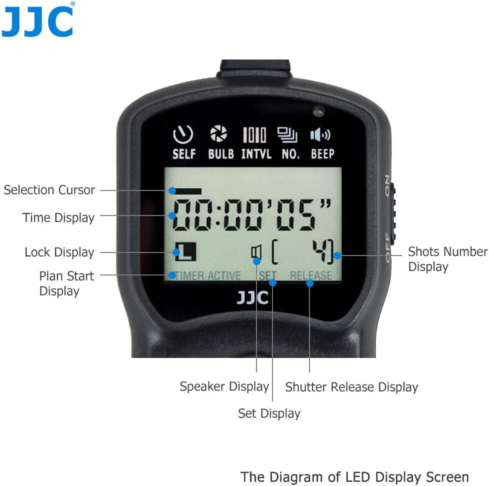 JJC Timer Remote Control for Olympus OM-D E-M1 Mark III II, E-M1X, E-M5 Mark III